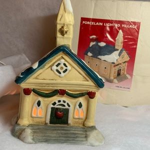 Vintage Porcelain Lighted Church